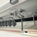 清掃後の家庭用エアコン。快適な空気が流れる。