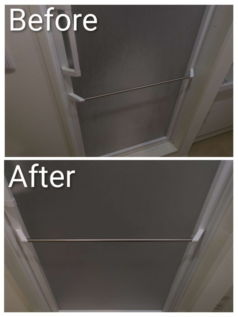 横浜市中区の浴室で石鹸カスを除去して綺麗になった様子